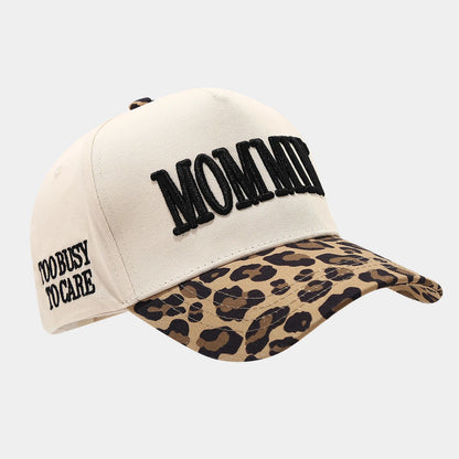Unisex Duck Cap Couple Beer MOMMIN Letter Embroidery Cotton Hat Fashionable Design Soft Baseball Cap