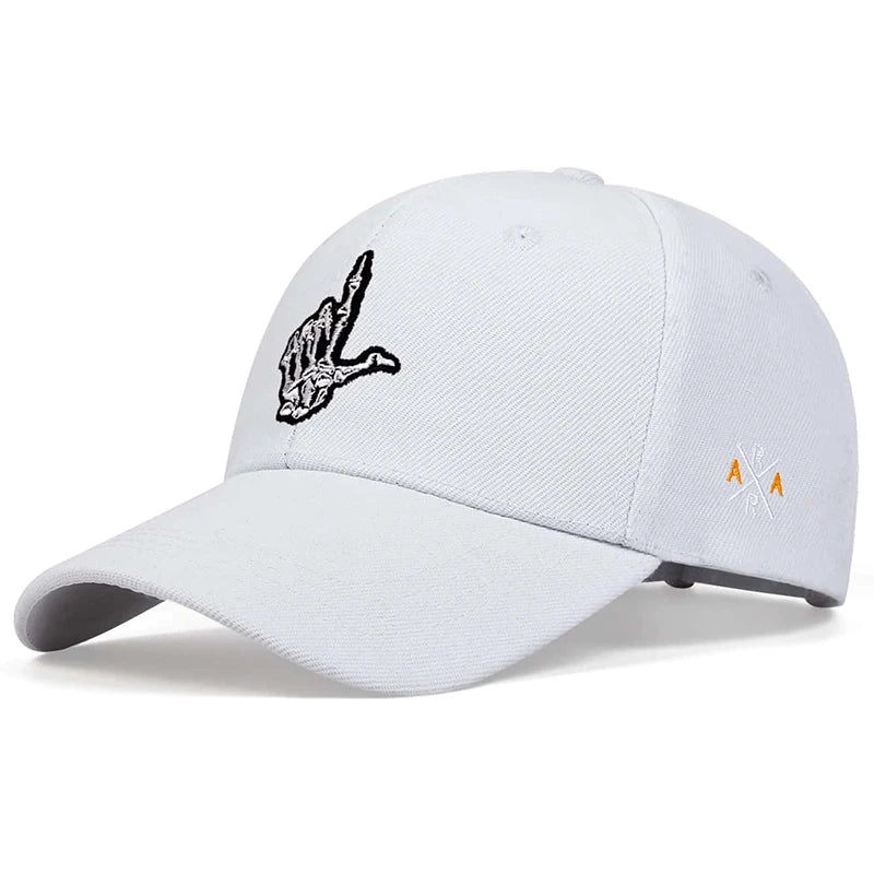 Unisex Skeleton Fingers Embroidery Baseball Caps Spring Autumn