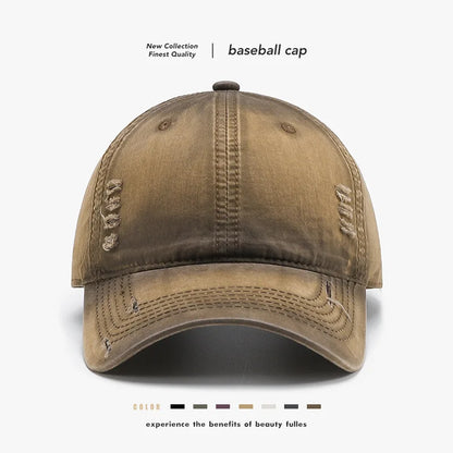 New Style Plain Washed Soft-Top Men's Large Head