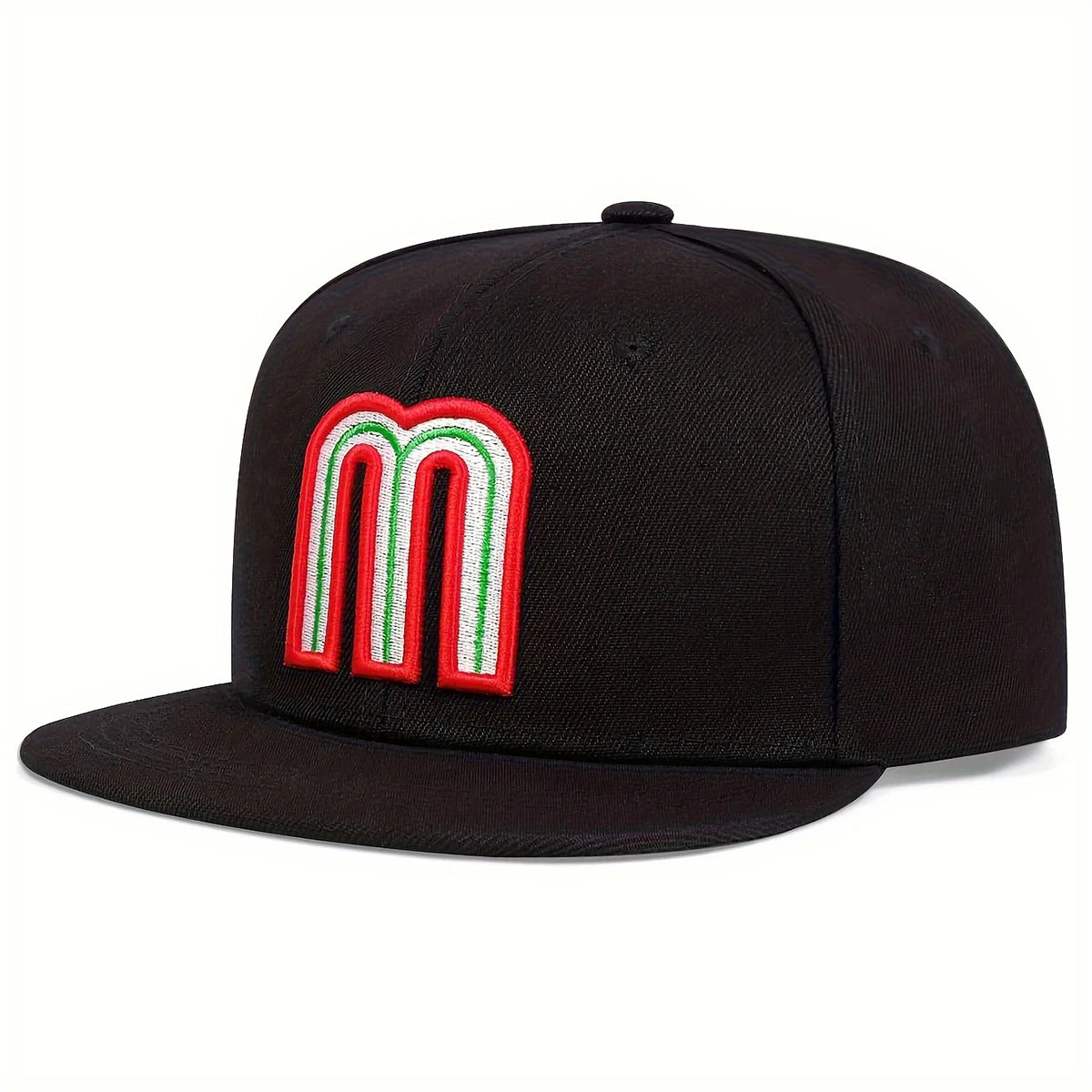 Unisex M Letter Embroidery Hip Hop Hats Outdoor Adjustable Casual Baseball Caps Sunscreen Hat