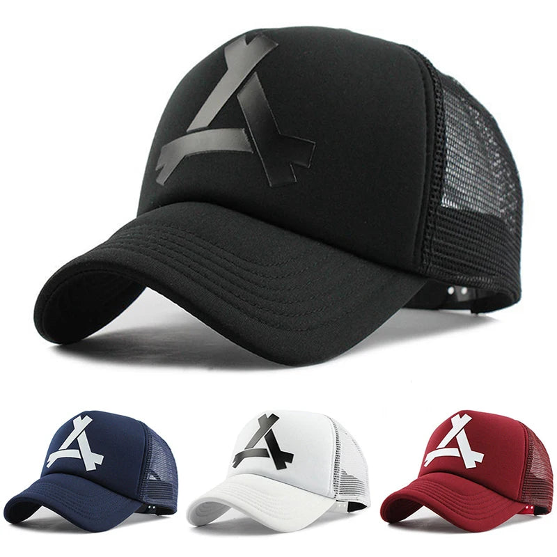 Simple and Creative Baseball Hat A Printed Mesh Hat
