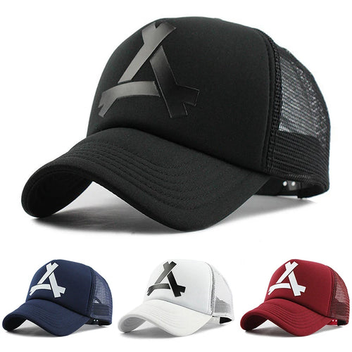 Simple and Creative Baseball Hat A Printed Mesh Hat