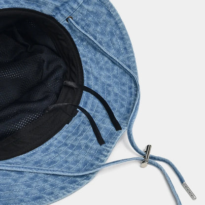 New Washed Denim Bucket Hat Women Outdoor Sun Hat