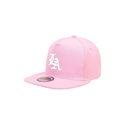 1PC "Edgy LA Emblend Flat Edged Snapback cap, Stylish Streetwear Aesthetic