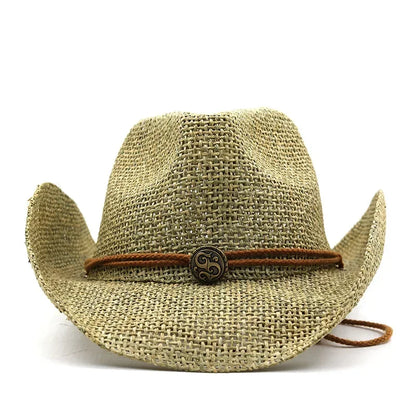 2025 Handmade Denim Straw Hat Sun Protection Beach Gift Hat