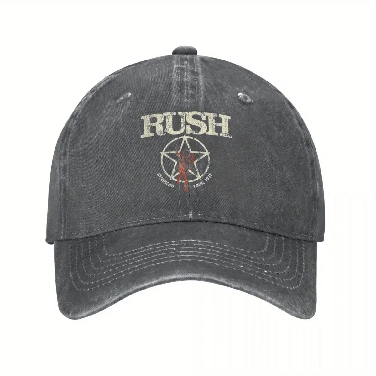 Rush Band Unisex Baseball Cap, Washed Cotton, Tattoo Design, Sports Style