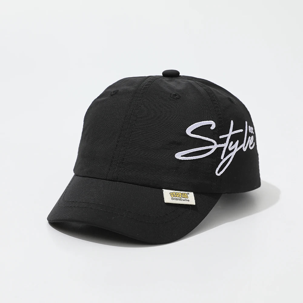Children's Summer Lightweight Side Written Embroidery Style Quick Drying Baseball Cap Suitable For Outdoor