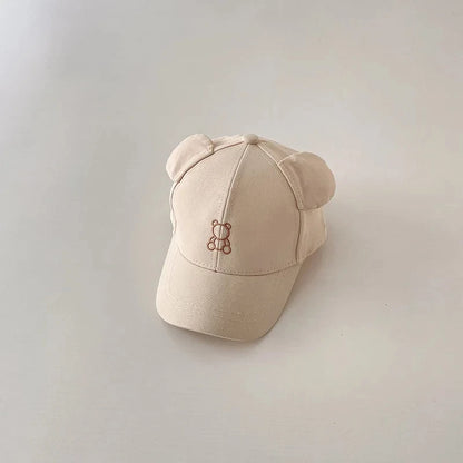 Adjustable Baby Baseball Cap For Boy Girl Cartoon Bear Infant Sun Hat Summer Toddler Kids Kawaii Peaked Caps