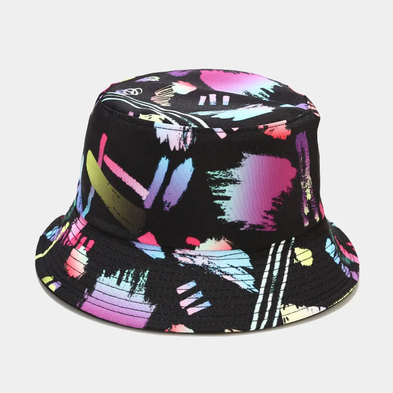 Fashion Plant Printing Pattern Fisherman Hat Spring and Summer