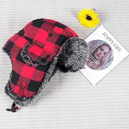 Lumberjack Plaid Aviator Trapper Hat