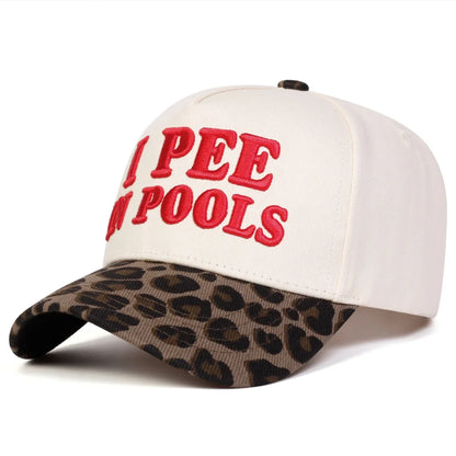 Unisex I Pee In Pools Letter Embroidery Baseball Caps Spring and Autumn