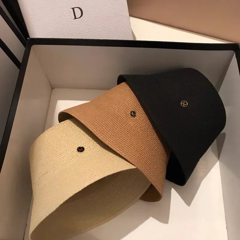 Sun Hat Women Luxury Simple Bucket Hats Panama