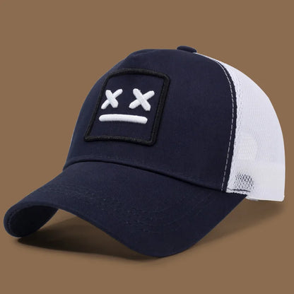 Men's Smiling Face Embroidered Baseball Cap