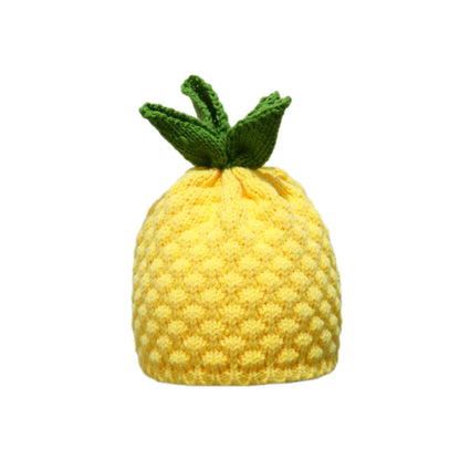 Warm Knitted Fruit Shaped Hat Apple/ Strawberry/ Pineapple/ Grape 4 Colors Optional