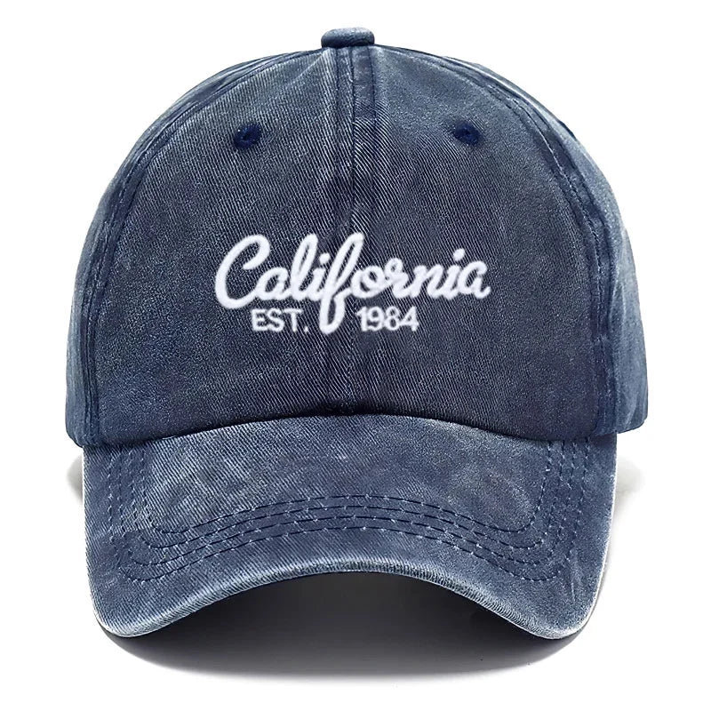 Cotton Baseball Cap California Embroidered Unisex Vintage