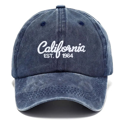 Cotton Baseball Cap California Embroidered Unisex Vintage