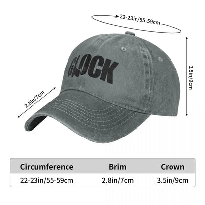 Glock Tactical Shooting Gun Baseball Caps Distressed Denim Snapback Cap