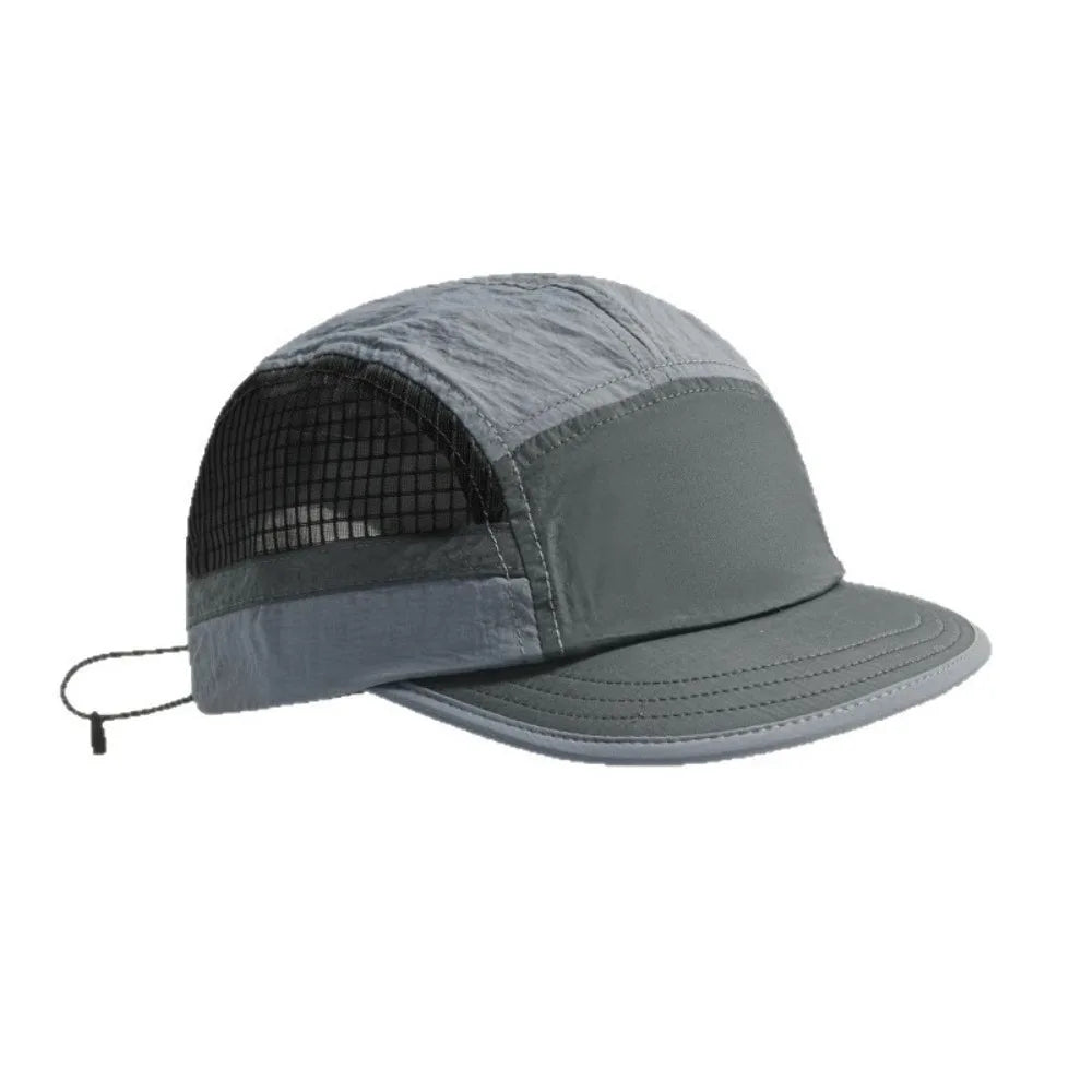 Soft Brim Breathable Peaked Cap Adjustable Lightweight Mesh Running Caps