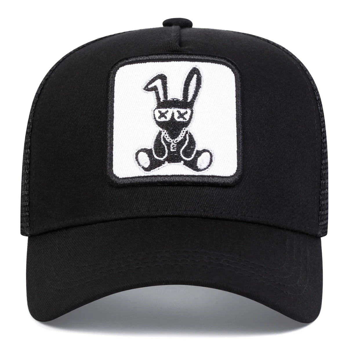 Unisex Cartoon Rabbit Embroidery Baseball Net Caps Spring and Summer