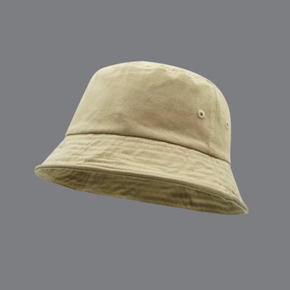 Washed Cotton Short Brim Bucket Hat Unisex Packable Summer Sun Cap
