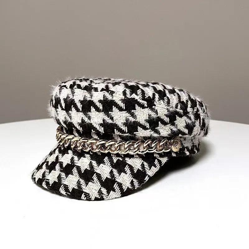 Retro Fashion British Wind Octagonal Hat Female