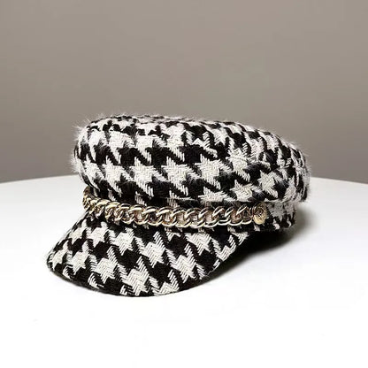 Retro Fashion British Wind Octagonal Hat Female