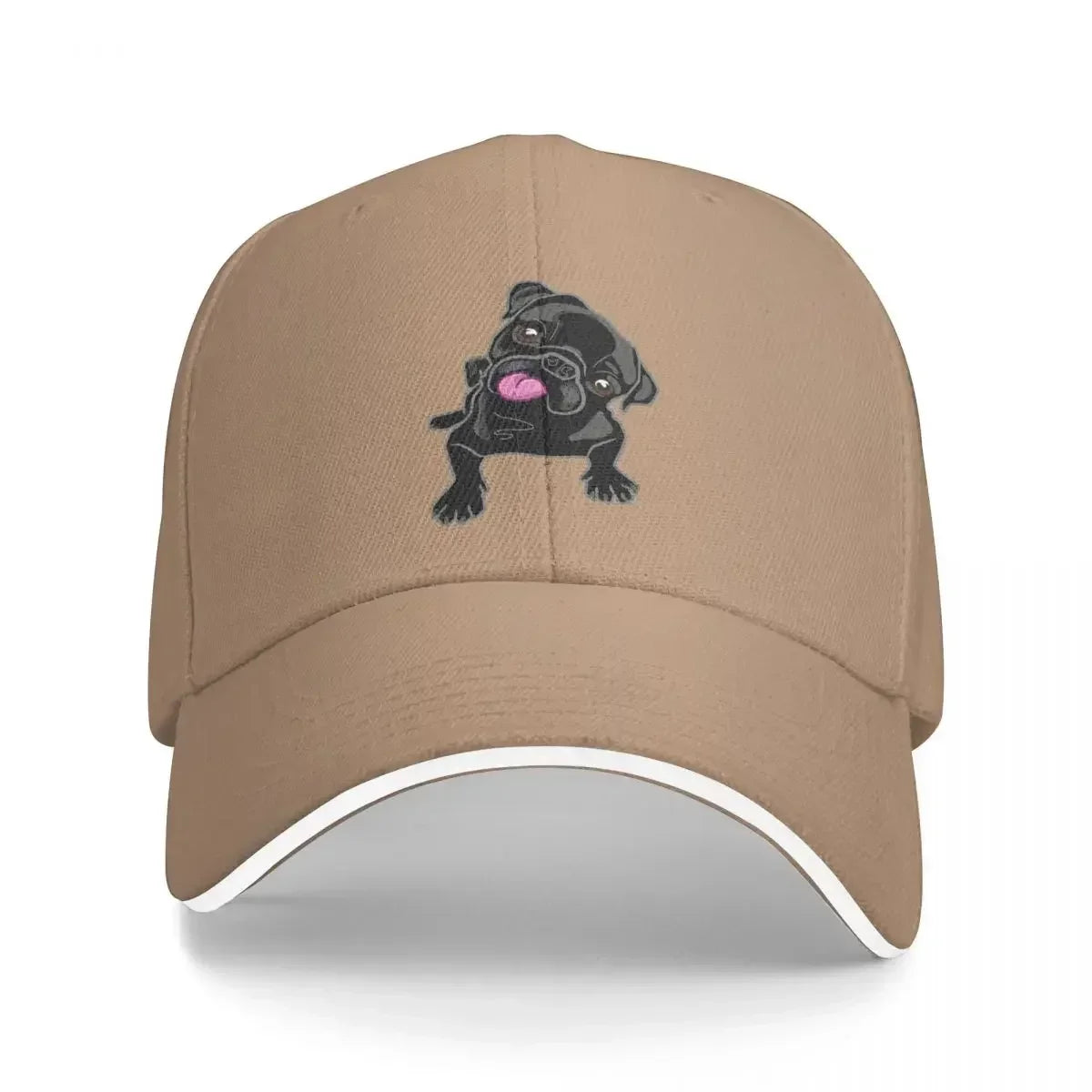 Tongues Out Because Black Pug Cap Casual Baseball Caps