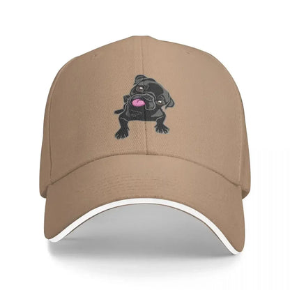 Tongues Out Because Black Pug Cap Casual Baseball Caps