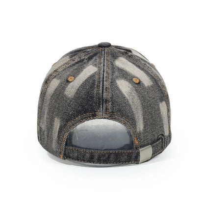 Vintage Denim Distressed Baseball Cap Unisex Sun Protection Outdoor