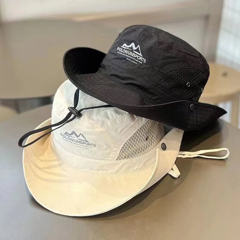 Bucket Hat Outdoor Wide Brim Breathable Summer Camping Hiking Mountaineering Panama Hat for Tarlve