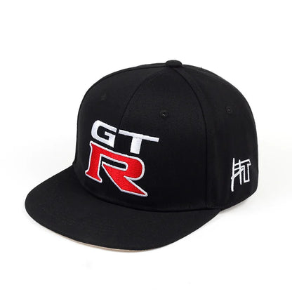 GTR Embroidered Flat Brim Snapback Cap Racing Car Logo Baseball Hat Hip Hop Street Casual Sun Hat