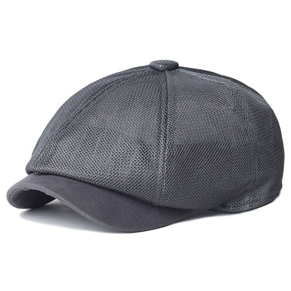 Summer Mesh Breathable Newsboy Caps Casual Outdoor Retro Beret Hats