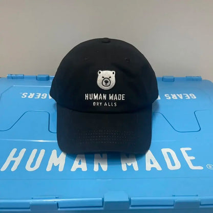 HUMAN MADE Cartoon Animal Head Baseball Cap Japanese Street Spring Summer Unisex Sun Peaked Hat Daily