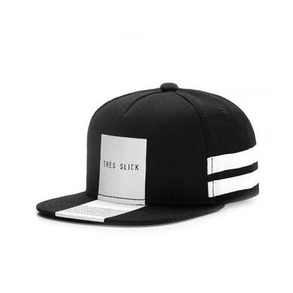 Striped Flat Edge Hat Fashion High Quality Unisex Baseball Caps