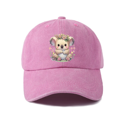 Cute Cartoon Animal Character Baseball Cap Vintage Washed Adjustable Unisex Dad Hat Everyday Gift