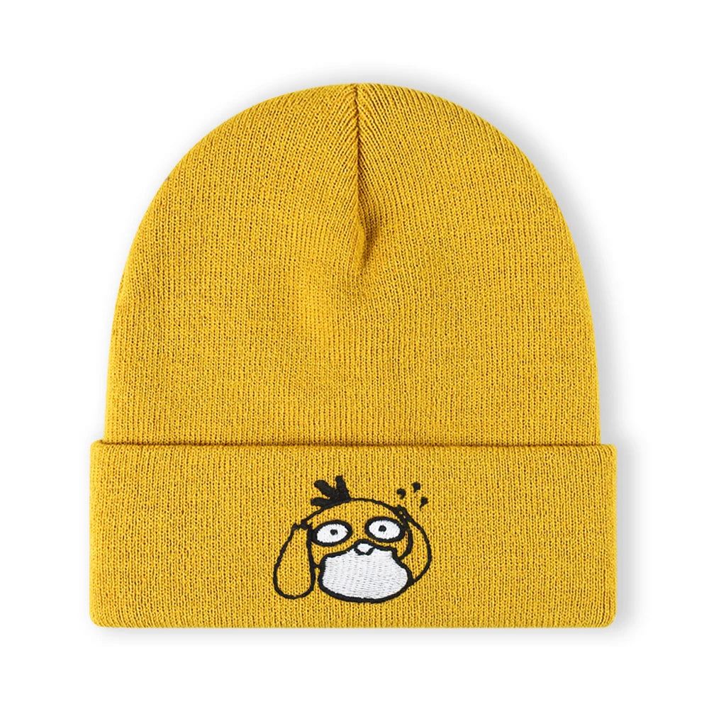Duck Embroidered Beanie Soft Stretchy Lightweight Winter Hat