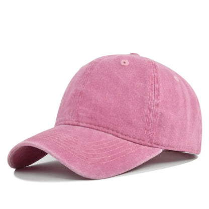 Retro Washed Cotton Baseball Cap Men Women