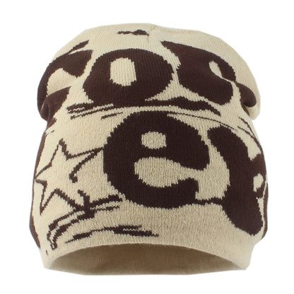 New Winter Beanie Hat Women Men Fashion Hip-Hop Cap Letter Paragraph Knitted Beanies