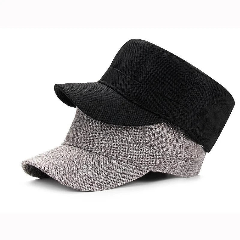 New Big Size Deep Faux Linen Baseball Hats Outdoor