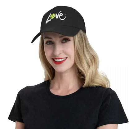Pickleball Love (white lettering) Baseball Cap