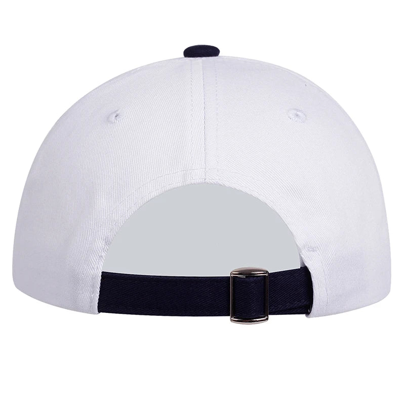 Fashion Baseball Caps Ship Spear Letters Embroidery White Turning Caps
