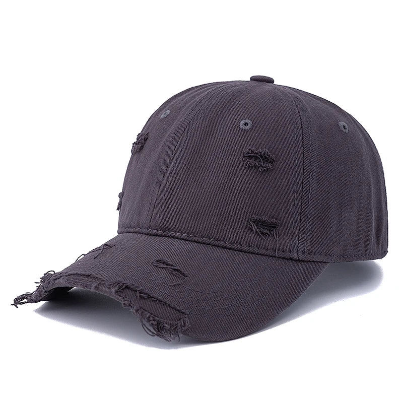 Washed Cotton Retro Distressed Style Cap Baseball Cap Women