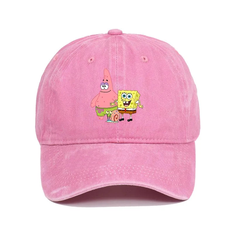 Fashion Cute SpongeBobs Baseball Cap Movie Cartoon Role Adult Men Women