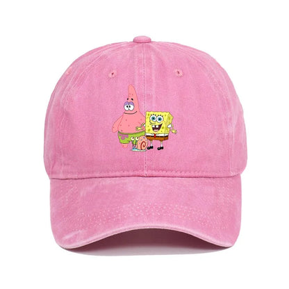 Fashion Cute SpongeBobs Baseball Cap Movie Cartoon Role Adult Men Women