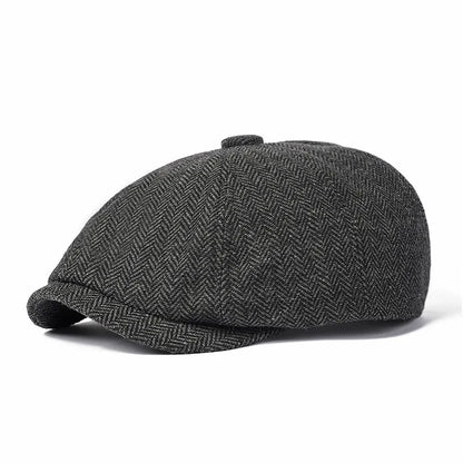 Newsboy Hat Men Beret Peaked Hat Wool Celebrity Caps