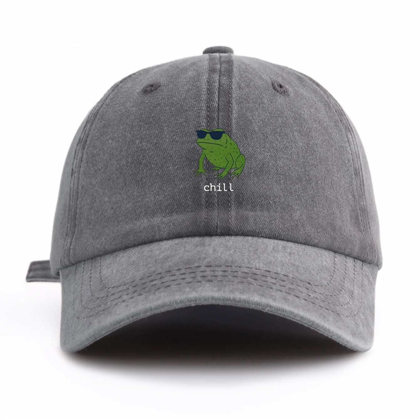 Chill Print Washed Baseball Cap Dad Hat