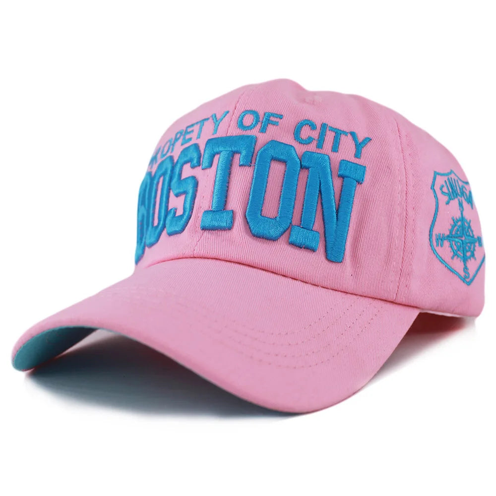 Women Casual Sport Letter Adult Men Wash Denim Caps Embroidery Snapback Caps New Women Hat