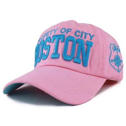 Women Casual Sport Letter Adult Men Wash Denim Caps Embroidery Snapback Caps New Women Hat