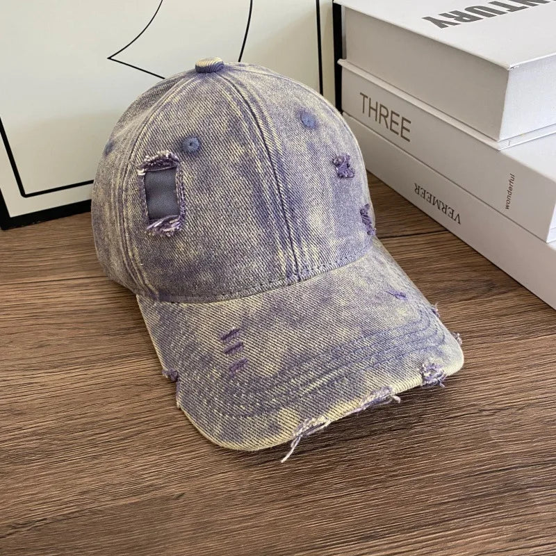 Denim Baseball Cap For Women And Men Vintage Caps