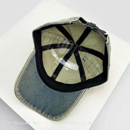 Unisex Street Style Rivet Leopard Print Baseball Cap